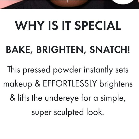 HUDA Easy Bake & Snatch Pressed NoTalc Brightening Setting Powder PEACHY PIE NEW - Picture 12 of 16